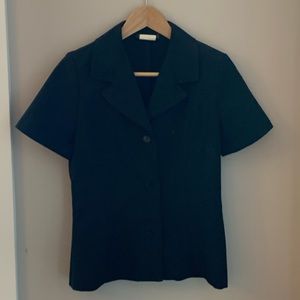 Garage Black Button-Up Short Sleeve Blazer - 5/6